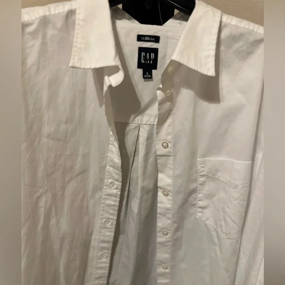 Men's‎ Gap Button-Down Shirt, Long-sleeved, Size Large White. NWOT - Picture 2 of 7